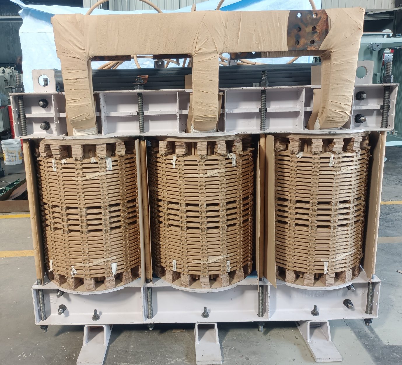 Transformer active part assembly at the Aarth Electricals factory